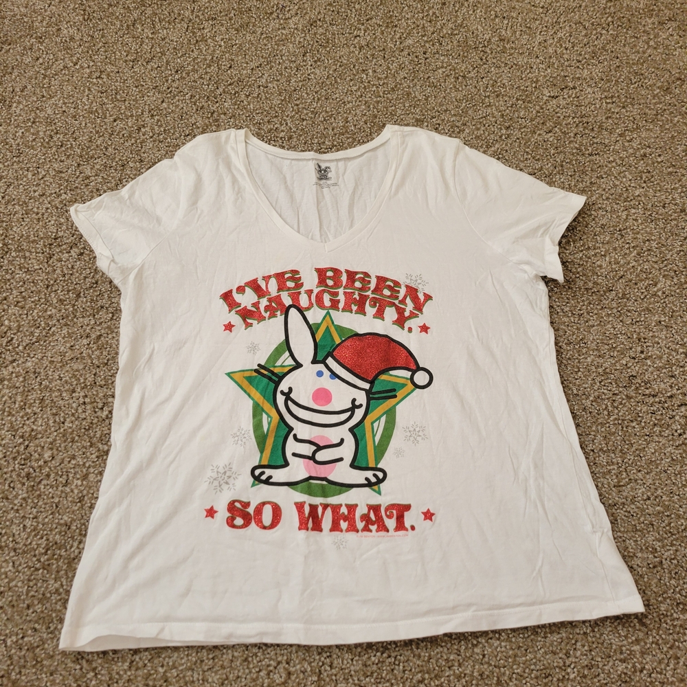 Happy Bunny I've Been Naughty So What T-Shirt Women's Size 2x